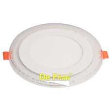 DC005 WH SMD, Светильник  De Fran  светодиодный с подсветкой, ПРА и LED, 630Лм / 4000К, белый, матовое стекло