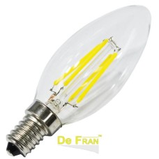 E14 LED Filament, Лампа светодиодная, 400 Лм, ФИЛАМЕНТ, (DF140334),  De Fran , 4000К