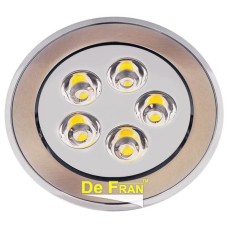 FT 905 LED SNCH, Светильник  De Fran  светодиодный поворотный, с ПРА и LED, 380Лм, сатин-никель + хром, спектр теплый белый 3100К