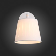 SL375.501.01 Светильник настенный Белый, Светлое дерево/Белый E27 1*40W PASSETO