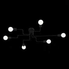SL419.442.06 Светильник потолочный Черный E27 6*60W ANO