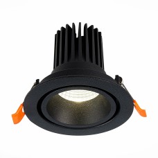 ST705.438.10 Св-к встр. Черный LED 1*10W 3000K 750Lm Ra>90 38° IP20 D102xH85 170-240V Встраиваемые светильники